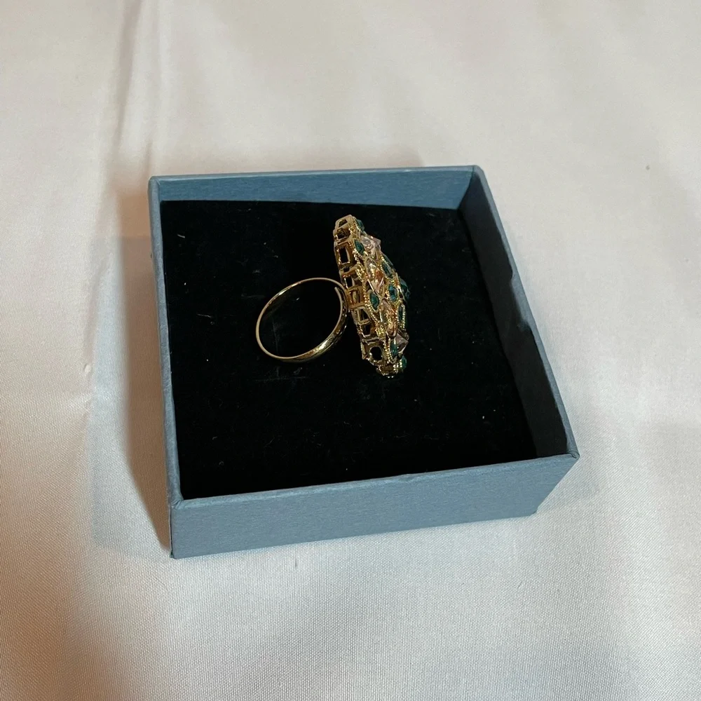 Turquoise stone adjustable ring - Picture 4 of 5